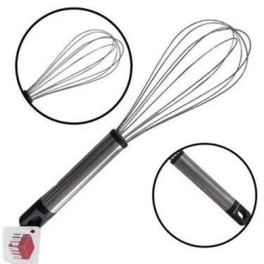 Imagem de Batedor De Ovos Fouet Fuê Clara Bolo Massa Aço Inox 25 Cm - Top Rio