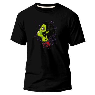 Imagem de  Camiseta Basica Algodão Premium Estampa Digital Zombie Girl - NoBrand