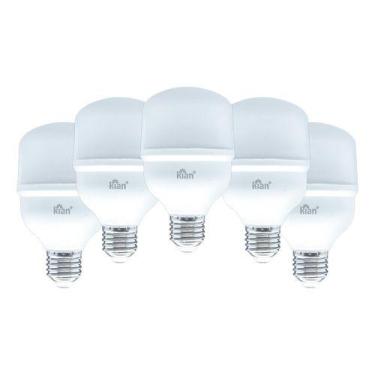 Imagem de Kit 5 Lâmpadas Led Bulbo 20w Bivolt 6500k Branca Fria Kian, Bivolt