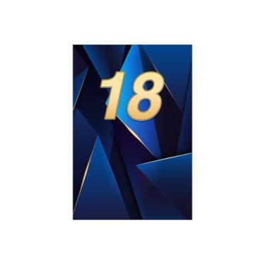 Imagem de Painel De Festa Vertical 1,50 x 2,20 - 18 Anos Masculino Azul 198 - Vi