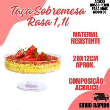Imagem de Taça Sobremesa Rasa Transparente 1,1L Doces - Crgfestas