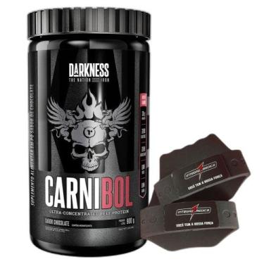 Imagem de Carnibol Isolado Hidro 900g Chocolate Luva Preto Darkness