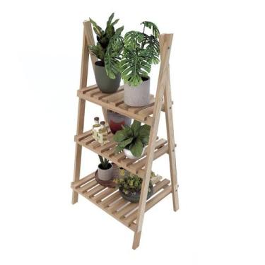 Imagem de Prateleira de madeira vertical para plantas e decorações OK - Technox