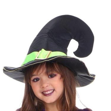Imagem de Chapéu de Bruxa Infantil POÇÃO MÁGICA - Fita de Cetim VERDE - Quimera 