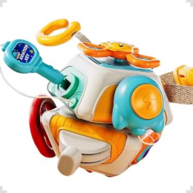 Imagem de Brinquedo Sensorial Bebe Infantil Montessori 10 em 1 Kidino Cubo de Atividades Educativo