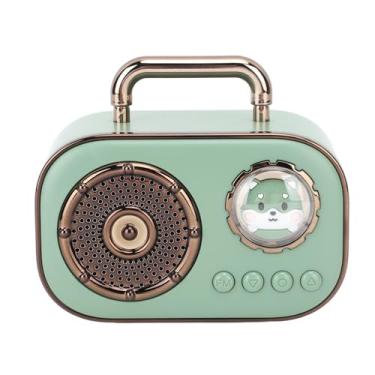 Imagem de Usb Sem Fio Alto-falante Conexão Livre Tipo C Carregamento 4 Modos Alto-falante Alça Dos Desenhos Animados Uso Ao Ar Livre (Verde)