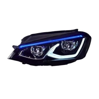 Imagem de Luzes de carro compatíveis com vw golf6 golf 6 mk6 farol 2009-2012 r20 gti cabeça lâmpada drl lente do projetor acessórios automotivos