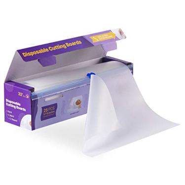 Imagem de Folhas de tábua de corte de plástico descartáveis para churrasco e acampamento – Tábuas de cortar grandes flexíveis – tapetes de corte para cozinha e exterior 81 cm