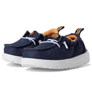 Imagem de Hey Dude Mocassim infantil unissex Lil Dudes clássico (infantil/infantil), Blazer azul-marinho, 2 Infant