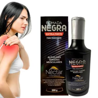 Imagem de Pomada Negra Extra Forte Creme de Massagem para Alívio da Tensão Muscular, 200g