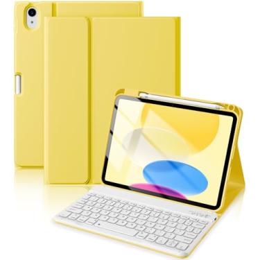 Imagem de Beydoa para iPad 11ª 10ª Geração Capa com Teclado -Teclado destacável magneticamente, Capa à prova de manchas com suporte para lápis para iPad a16 11 polegadas/10ª Geração 10,9 polegadas 2022