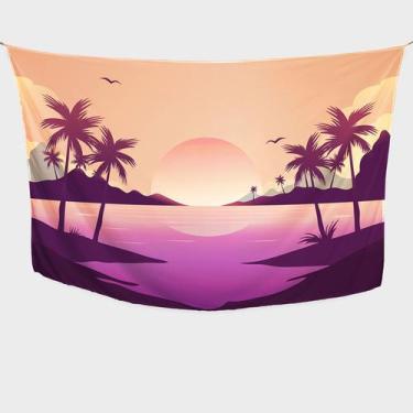 Imagem de Canga/Pareô Sublimado Sunset Coqueiros 1,00x1,50m - Fera Print - Subli