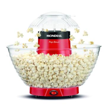 Imagem de Pipoqueira Sem Oleo Mondial Red 700w Tigela Acrilico 220V