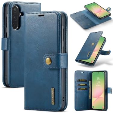 Imagem de DG.MING 2 em 1 Capa carteira magnética destacável de couro para Samsung Galaxy A56 5G, capa flip com 3 compartimentos para cartão, 1 compartimento oculto para dinheiro, suporte flip e capa de telefone