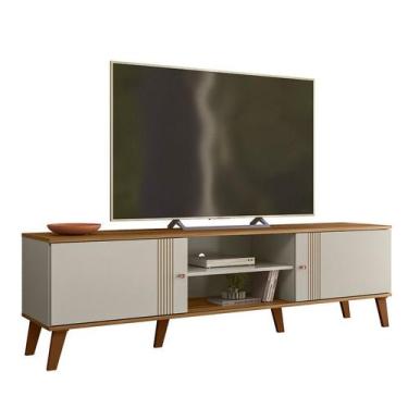 Imagem de Rack Denver 1,80m para TV ate 65º com 2 Portas Peternella - Peternella