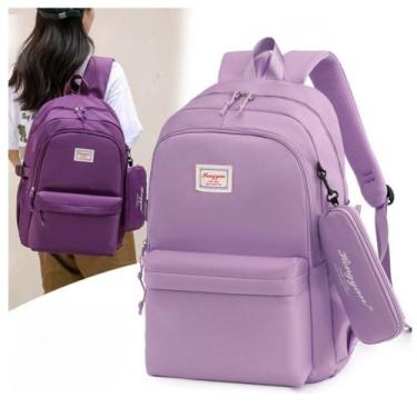 Imagem de Mochila Unissex Reforçada Escolar Faculdade  - GENERICO, ROSA