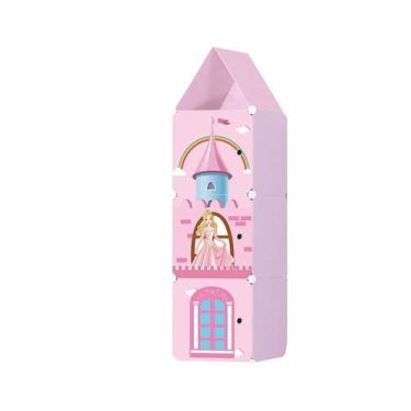 Imagem de Guarda roupa castelo infantil armario organizador de brinquedos sapate