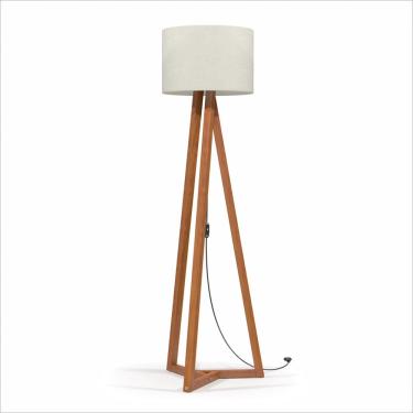 Imagem de Luminaria Piso 1.6 tripe integra Finger Abajur Cúpula Off White - Ofertamo