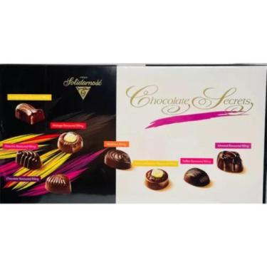 Imagem de Bombons de Chocolate Secrets ao Leite com Recheio Sortidos Solidarnosc