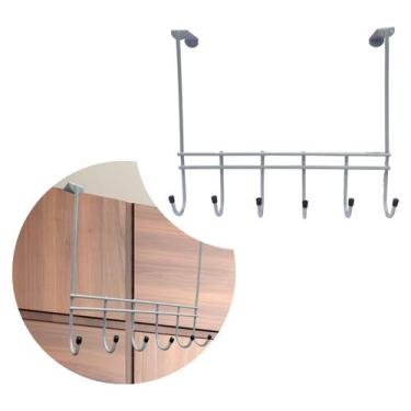 Imagem de Cabideiro De Porta Sem Furo Com 6 Ganchos - Metais Massuia