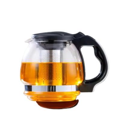 Imagem de Bule Chaleira Vidro Com Infusor Chá Jarra 1200 Ml(Chaleira + 2 copos 250 ml)