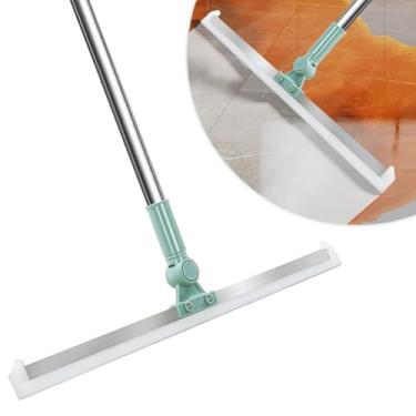 Imagem de Rodo Vassoura Mágica de Silicone Cabo Extensor 2 em 1 com Raspador de Silicone Ideal para Limpeza de Vidros Pisos e Superfícies Uso Doméstico e Comercial