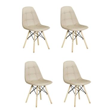 Imagem de Kit 4 Cadeiras Botonê Eiffel Rivatti Nude