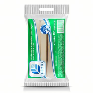 Imagem de Abaixador Lingual De Madeira Não Estéril De Uso único Theoto