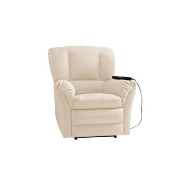 Imagem de Poltrona Reclinável Motorizada P- Sala Da Vinci Malbec Zero Wall Giro E Balanço Suede Bege - Probel