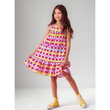 Imagem de Vestido Infantil Menina Lala Bolado Colorido Moda - Se Tu Benção, Vest
