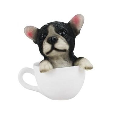 Imagem de Enfeite de Resina Cachorrinho na Xícara 14cm - Taimes
