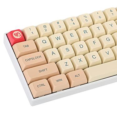 Imagem de Guffercty kred Teclas de perfil XDA de 139 teclas, teclas de teclado PBT personalizadas Dye-sub 60% com teclas ISO para teclado mecânico 60% 65% 75% 96% TKL (leite de soja)