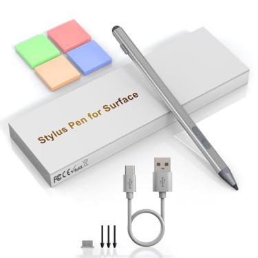 Imagem de Caneta Microsoft Surface para Microsoft Surface Pro 11/10/9/8/7/6/5/4, Surface Book/Laptop/Go/Studio, Surface Pro Pen Windows Stylus com rejeição de palma, recarregável, caneta Stylus de sensibilidade