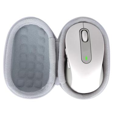Imagem de Lebakort Estojo de armazenamento compatível com mouse Logitech Signature M650 / M550 (capa branca)