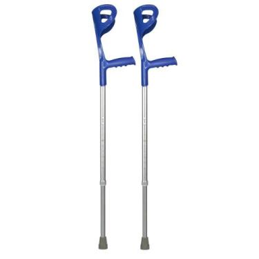 Imagem de Muleta Canadense Fixa de Alumínio Azul Supermedy Par