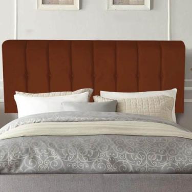 Imagem de Painel Estofado Luxo Botão Kiara 90cm Solteiro Para Cama Box Suede Ter