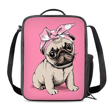 Imagem de Lancheira PrelerDIY para bebês com lancheira Samll pré-escolar, lancheira, lancheira, lancheira, lancheira, lancheira reutilizável para meninos e meninas, pug 1, 1