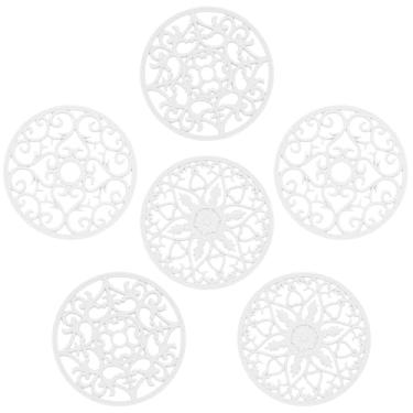 Imagem de Hotsyang Tapetes De Silicone Para Descanso Panelas, Branco, Pratos Quentes, Bancada, Panelas E Frigideiras Almofadas Modernas Resistentes Ao Calor Mesa Cozinha, Redondo, Multiuso