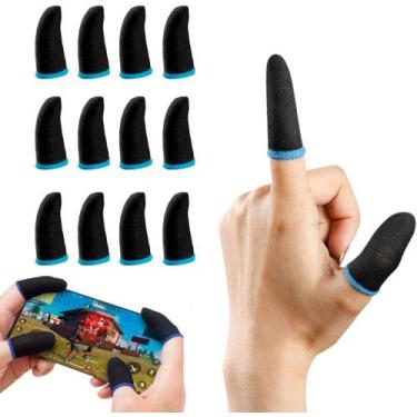 Imagem de kit 12 pçs Luva De Dedo luvinha para Jogar Free Fire Pro Jogar COD Mob