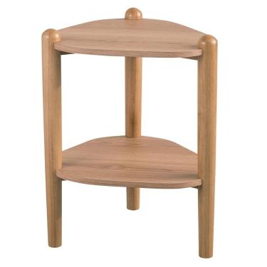 Imagem de Mesa Lateral De Apoio Orgânica Artesano 45 Cm (largura) Em Mdp Hanover (mel) Pés Madeira Maciça