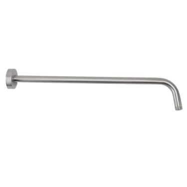 Imagem de Braço de chuveiro e flange aço inoxidável montagem na parede braço de extensão de chuveiro oculto com interface NPT 1/2 padrão para s de chuveiro de banheiro (Aparência escovada)