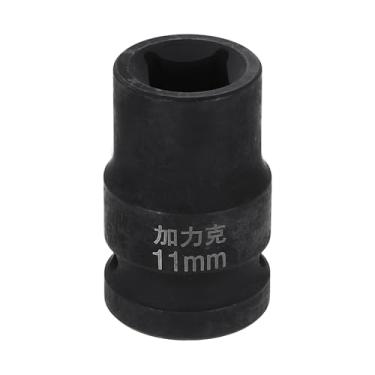 Imagem de HARFINGTON Soquete quadrado de 4 pontos 1/5.1 cm Drive 11 mm soquete de impacto quadrado métrico CR-V luva de roda padrão ferramenta pneumática para reparo de automóveis, manutenção mecânica, uso