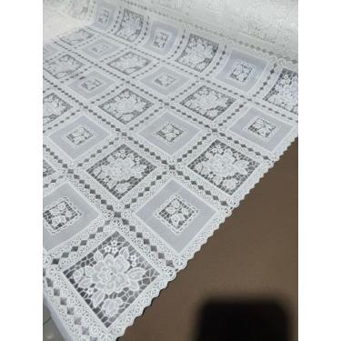 Imagem de Toalha de Mesa Plástica Rendada - Corte RETO 1 mt - Leia descrição Toa