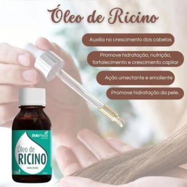 Imagem de Óleo de Rícino Puro 60mL  Fortalece Cabelos, Sobrancelhas e Unhas - Be