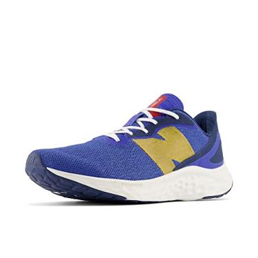 Imagem de New Balance Fresh Foam Arishi V4 Tênis de corrida masculino, Azul marinho/calêndula quente, 40