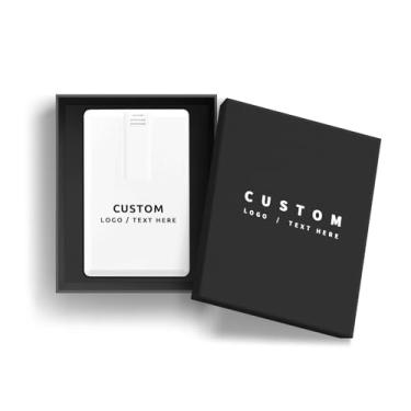 Imagem de Flash Drive USB para cartão de crédito personalizado, pacote com 100 cartões de nome personalizados em massa USB 2.0, ideal para negócios, educação, corporações, estúdios de fotografia e música (512