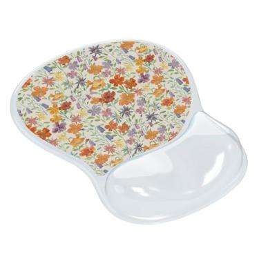 Imagem de AUPET Mouse pad ergonômico com suporte de pulso em gel – Tapete de mouse antiderrapante com almofada de gel de memória confortável – Alivia a dor no pulso – Padrão de designer para escritório em casa