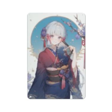 Imagem de Anime Sexy Bikini Hot Girl Pinup Girl Metal Tin Sign Wall Art Poster Decor for Home Bar Club Bedroom Bathroom Man Cave Otaku 20 x 30 cm, Ab01