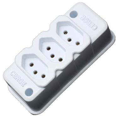 Imagem de 5 pçs Tomada em barra 2P+T 10A 250V Tripla NBR P/B