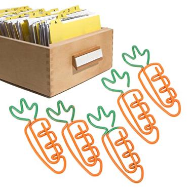 Imagem de 100 unidades de clipe de papel de metal em forma de cenoura, clipes de papel, clipe de papel, material de escrit¨®rio, acess¨®rios, material de escrit¨®rio